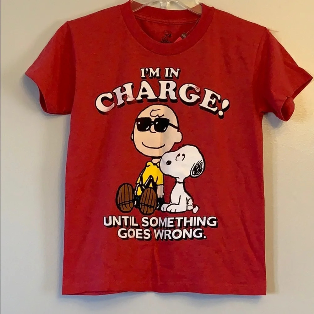 Peanuts - “I’m in Charge” graphic tshirt, S
